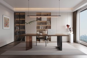 Jingshun Tùy Chỉnh Nhà Hiện Đại Tủ Sách Với Cửa Kính Bàn Chủ Phòng Khách Lưu Trữ Nội Thất Tủ Mềm Gần Bản Lề - Product Image 3