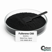 Poudre de fullerène C60 CAS 99685-96-8 Pureté 99,95%+ Poudre noire Carbonsphère pour la cosmétique et la R&D biomédicale