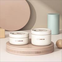 Boîte à lunch bento isotherme circulaire à double paroi, portable, de qualité alimentaire, compatible micro-ondes, avec couvercle, pour nouveau-né - Vente chaude