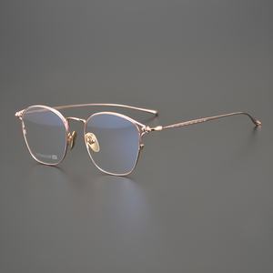 高級ブランドカスタマイズされた猫目純粋なチタンガール光学近視処方パーソナライズされたハイエンドの読書メガネをサポート - Product Image 1
