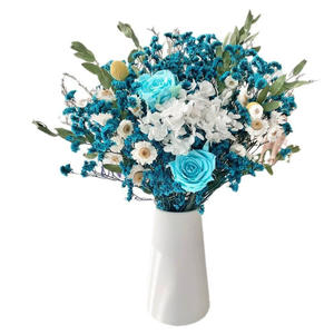 Fleur éternelle rose <span class=keywords><strong>feuille</strong></span> d'eucalyptus bouquet séché vraie fleur <span class=keywords><strong>gypsophile</strong></span> hortensia saint valentin fête des mères longue durée 3-5 - Product Image 5