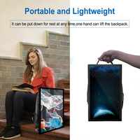 Mochila humana para interiores y exteriores Publicidad móvil Mochila digital de 18,5 pulgadas Cartelera para caminar