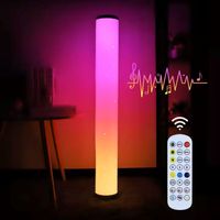 Télécommande Colorée Charge Rgb Atmosphère Lampe D'angle Moderne Simple Chambre Lampadaire Led Lumineux Cylindrique Lampe