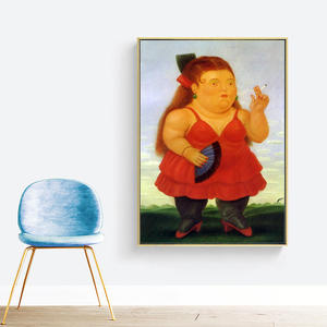 Puro fatto a mano impressione ragazza grassa ritratto pittura a olio su tela per la decorazione della camera famosa pittura elegante donna grassa immagine da parete - Product Image 4