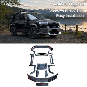 Kit de Décoration Extérieure de Voiture en ABS Noir, Vente en Gros Usine, Comprend Lame Avant, Jupes Latérales et Pare-chocs Arrière pour BYD Leopard Ti 7 - Product Image 1