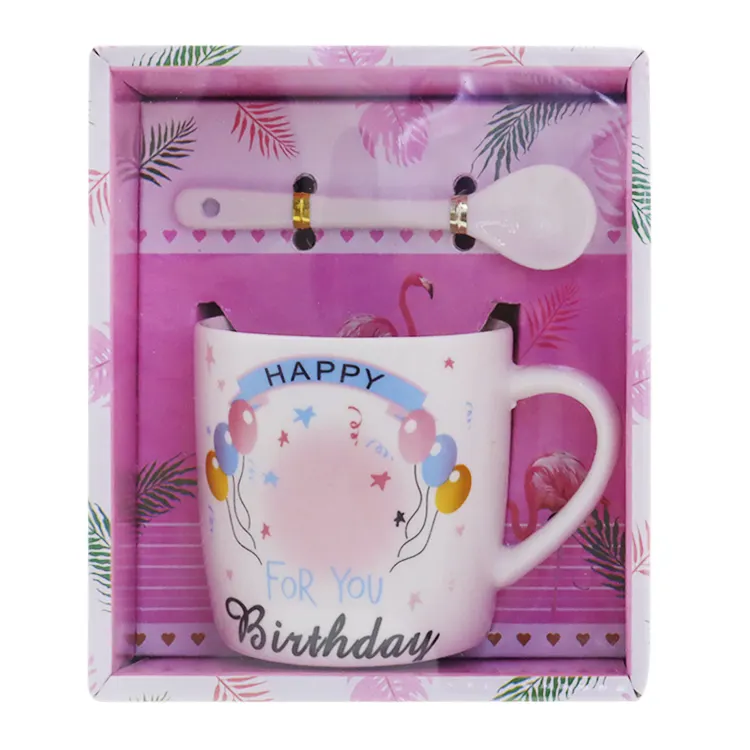 Fabrika fiyat mutlu doğum günü tasarım seramik kahve kupa NewBone çin seramik süt kupası