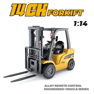 <span class=keywords><strong>Huina</strong></span> <span class=keywords><strong>1577</strong></span> 1:14 2.4G 14CH 2-en-1 Véhicule d'ingénierie RC semi-métallique Chariot élévateur et grue avec lumières - Product Image 2
