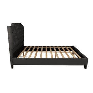 Modern Faux Leather Gorgeous <b>Queen</b> <b>Size</b> <b>Bed</b> Bedframe Modern Tufted Upholstered Headboard Bedroom Furniture - Product Image 4