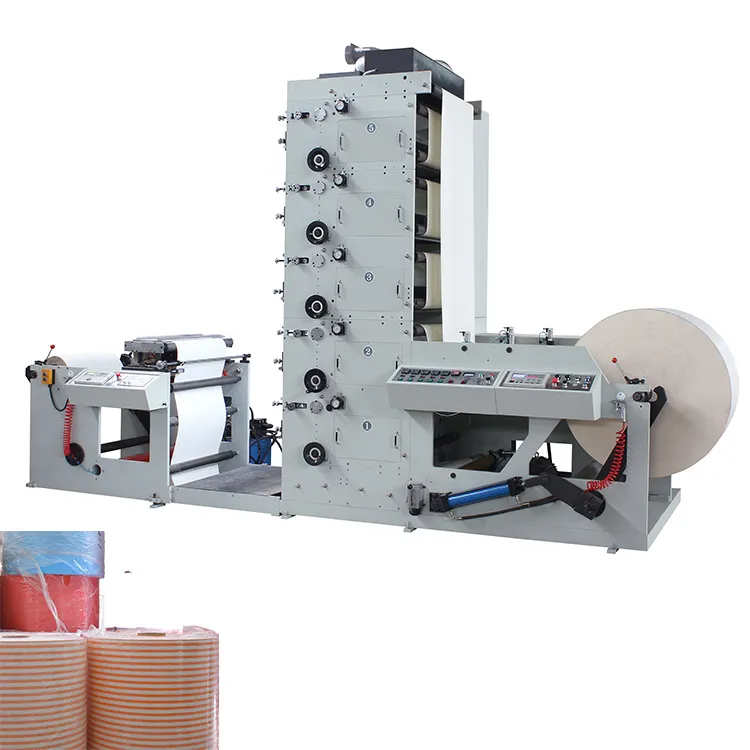 High Precision 4 Color Offset Flexo Roll Printing Machine