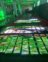 Bâton d'écran de visualisation mené transparent holographique sur la publicité menée par fenêtre en verre