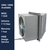Ventilateur axial industriel mural à haute pression d'air, à large plage de performance, à haut rendement énergétique, électrique, OEM, avec pales de 400 mm