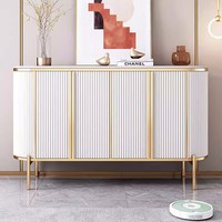 Buffet léger de luxe et rétro en or pour buffet, console de luxe moderne pour meubles de salle à manger