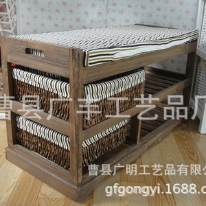 Solid Wood <b>Shoe</b> Bench With <b>Storage</b> For Home Entryway Changing <b>Shoes</b> - Product Image 4