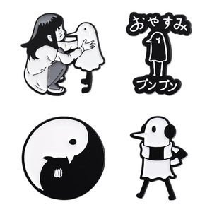 Pins de esmalte personalizados de dibujos animados Oyasumi <span class=keywords><strong>Punpun</strong></span>, insignias de animales y pájaros adorables para mochila y solapa, regalos de Buenas Noches - Product Image 5