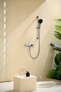 Robinet de salle de bain moderne de style italien, mural, en laiton, avec jet de <span class=keywords><strong>douche</strong></span> massant, cartouche céramique, garantie 5 ans - Product Image 5