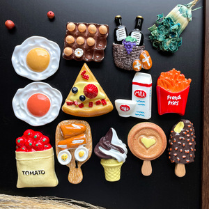 Breloques alimentaires en résine Manna Simulation, motifs petit-déjeuner et dessert, cabochons à dos plat pour aimants de réfrigérateur et décoration de téléphone - Product Image 1