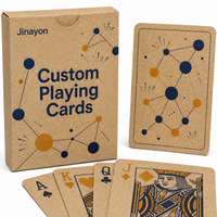 Cartes à jouer personnalisées en papier kraft, jeu de 54 cartes pour la formation d'entreprise, les ateliers sur la finance et la littératie financière