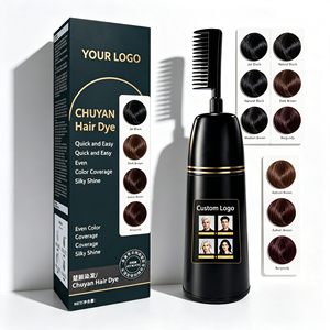 หวีสำหรับย้อมผม CHUYAN สีดำปกปิดโคนผมขาวทันที ใช้งานง่าย ได้รับการรับรองจาก FDA รับผลิตแบบ OEM และฉลากสินค้าส่วนตัว - Product Image 1
