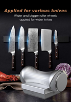 Meilleur cuisine professionnelle alliage d'aluminium 3 affûtage couteau ciseaux outil Mini affûteurs roulants aiguiseurs en aluminium