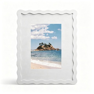 Cadre <span class=keywords><strong>photo</strong></span> en MDF décoratif à bords ondulés 5x7 pouces 8x10, cadre <span class=keywords><strong>photo</strong></span> en bois pour table, pour enfants, bricolage artistique - Product Image 1