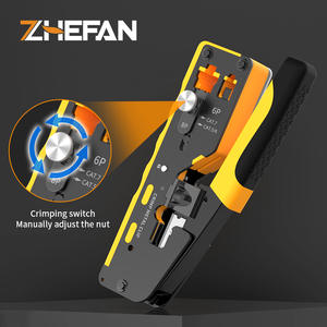 New Ethernet RJ 45 vượt qua công cụ dây vũ nữ Thoát y plier uốn cáp mạng Uốn Tóc bồng RJ45 CAT5e CAT6 crimper - Product Image 4