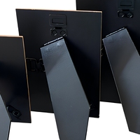 Support de table en plastique noir pour cadre photo en MDF, forme rectangulaire, panneau en bois, pour usage en studio