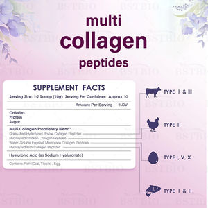 Compléments BSTBIO OEM : Biotine, Acide Hyaluronique, Vitamine C, Poudre de Peptides de Collagène <span class=keywords><strong>Multi</strong></span>-Sources - Product Image 2