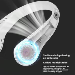 X528 Portable Bladeless Hanging Fans Usb Rechargeable Leafless <b>Mini</b> Neck Fan <b>Air</b> <b>Conditioner</b> Cool Wearable Neckband Fans - Product Image 3