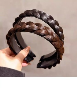 Serre-tête tressé en queue de poisson pour <span class=keywords><strong>femme</strong></span>, ornement capillaire tressé en maille torsadée, style doux, haute qualité - Product Image 5