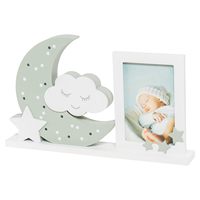 Bingkai Foto Bayi Kayu MDF 100% Custom, Bingkai Foto Kayu Meja dengan Lampu LED untuk Dekorasi Rumah