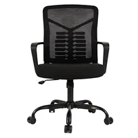 Cadeira ergonômica de malha, venda por atacado de cadeira com suporte lombar, cadeira de escritório em casa com inclinação