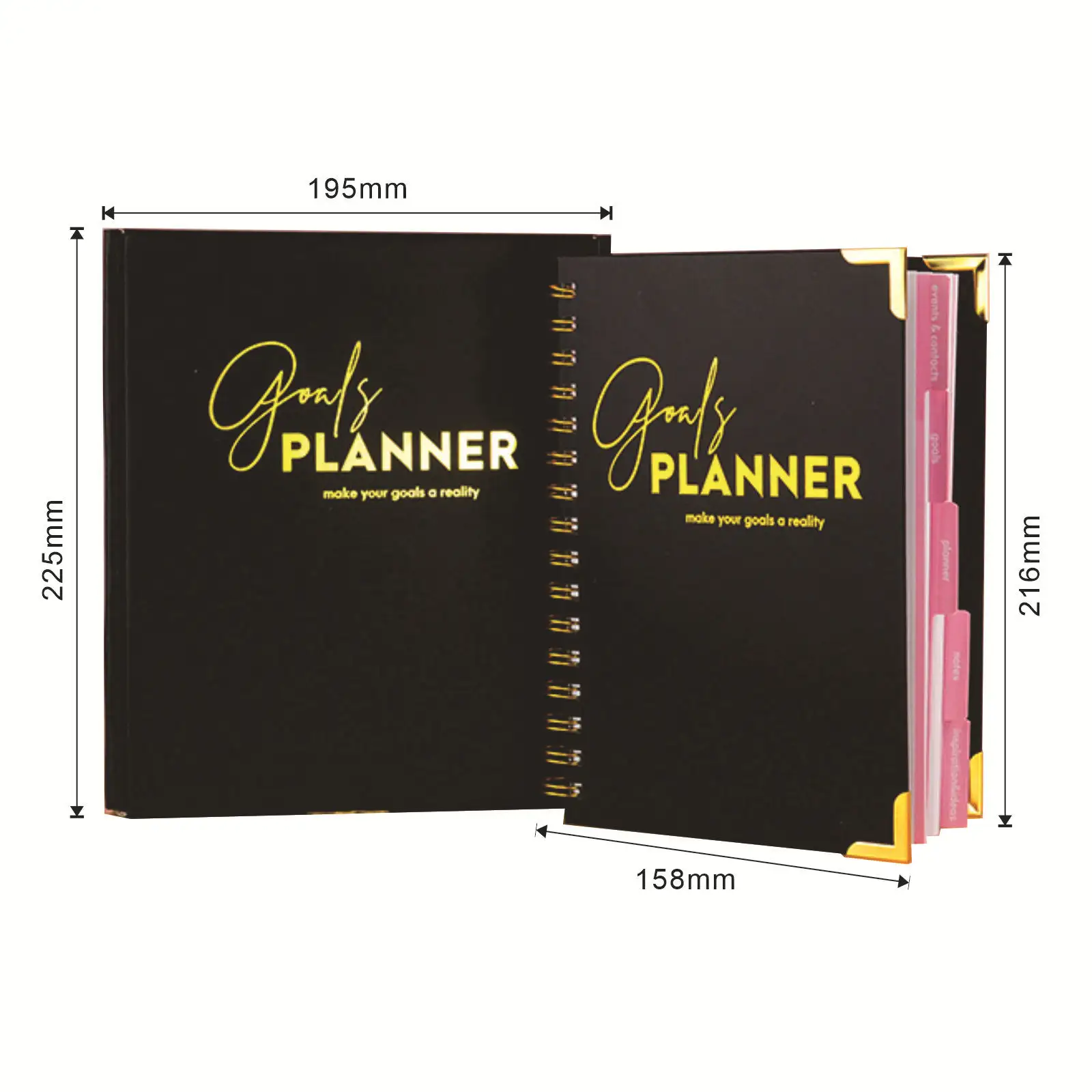Custom Logo Notebook 2024 Planner Week planner Wellness planner Custom Printing with Stickers