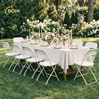 Chaises pliantes en plastique blanches pour événements, vente en gros, pas cher, pour mariage, fête, extérieur, jardin