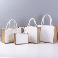 Tas Tote Jute Kualitas Grosir 31*27*16cm Custom, Polos, Bisa Cetak Logo, Tipe Penutup, Untuk Pantai