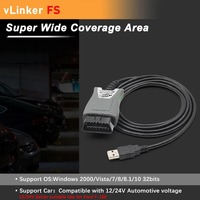 El Mejor Escáner de Diagnóstico de Automóviles OBD2 para F-ord FORScan M-azda VLinker FS USB FS ELM327 ELM 327 OBD 2 OBDII Herramientas de Interfaz HS/MS-CAN