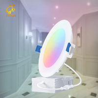 Светодиодная панель RGBW с Wi-Fi, без мерцания, FCC ETL 5002327, управление через приложение Zigbee, Wi-Fi, встраиваемый потолочный светильник с поддержкой Alexa и Google