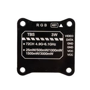 3W 4.9-6.1G VTX 72CH เครื่องส่งสัญญาณวิดีโอ 25mW-3000mW ปรับกำลังไฟได้ 7-36V DC โปรโตคอลควบคุม TBS สำหรับโดรน FPV เครื่องบินบังคับวิทยุ - Product Image 4