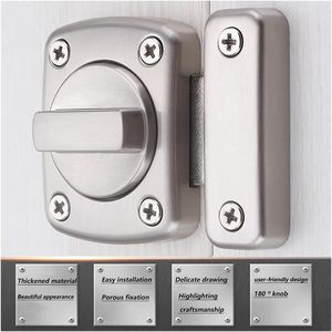 QIYANG moderno a buon mercato prezzo durevole bronzo nero autoadesivo bagno bagno in lega di zinco porta scorrevole di sicurezza chiavistello - Product Image 5