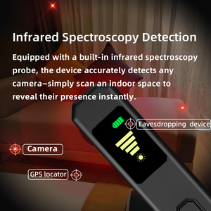 Detector de Cámaras Ocultas Portátil Anti-Espí<span class=keywords><strong>a</strong></span> con Rastreador GPS, Detección de Señales RF y GSM, Alcance de 10-20m, 10 Horas de Duración de la Baterí<span class=keywords><strong>a</strong></span> - Product Image 6