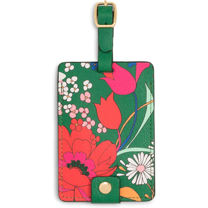 Etiqueta de <span class=keywords><strong>Maleta</strong></span> de Cuero Vegano Resistente con Diseño Floral Verde, Impermeable, a la Moda, con Color <span class=keywords><strong>Personalizado</strong></span>, para Viajes, <span class=keywords><strong>Identificador</strong></span> de Equipaje de PU - Product Image 3