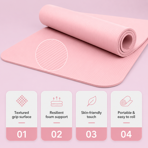 Tapetes de Pilates Reformer con Logotipo Personalizado, Tapete de Yoga Ecológico y Portátil de 10 mm, Antideslizante, de NBR - Product Image 3