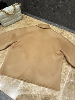 Manteau court en cachemire double face pour femme, style automne, à simple boutonnage, pour la vente en gros