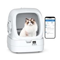 Anti-geur slimme, app-gestuurde, zelfreinigende kattenbak met tv-vormig ontwerp & kattengegevensregistratie voor katten