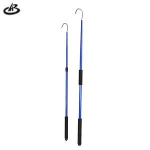 Stainless Steel Telescopic Fishing Gaff Fishing Tools Spear Hook Fish  Tackle HC 