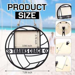 Cadre photo en bois personnalisé pour fournisseur, style rustique, pour football/baseball/basketball, support photo sportif, cadeau souvenir pour anniversaire d'adolescent - Product Image 4