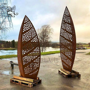 BLVE extérieur rue décoratif rouillé métal plaque Sculpture Corten acier évider lettre écran - Product Image 5