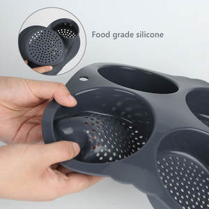 Antiadhésif 4/6/7 trous facile à libérer <span class=keywords><strong>pain</strong></span> Silicone <span class=keywords><strong>Hamburger</strong></span> chignon moule <span class=keywords><strong>Hamburger</strong></span> chignon moule <span class=keywords><strong>de</strong></span> cuisson pour <span class=keywords><strong>hamburger</strong></span> <span class=keywords><strong>maison</strong></span> petits pains - Product Image 2