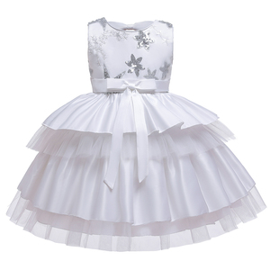 Vestido de Fiesta para Niñas con Lentejuelas y Flores, Diseño Moderno, Vestido Tutú para Cumpleaños, L5158 - Product Image 4