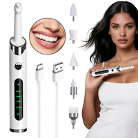 Polisseur dentaire électrique, kit de blanchiment des dents rechargeable pour le nettoyage et le blanchiment des dents avec 5 têtes de polissage