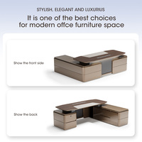 Bureau en L Moderne et Durable, Écologique, Résistant à l'Eau et Anti-Rayures, Couleurs Personnalisables, 2m, 2.4m, 2.8m, pour Dirigeants et Usage Commercial